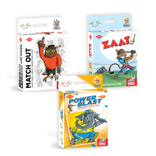 Combo 3 - JUNGLY Wild Cricket Card Game pack