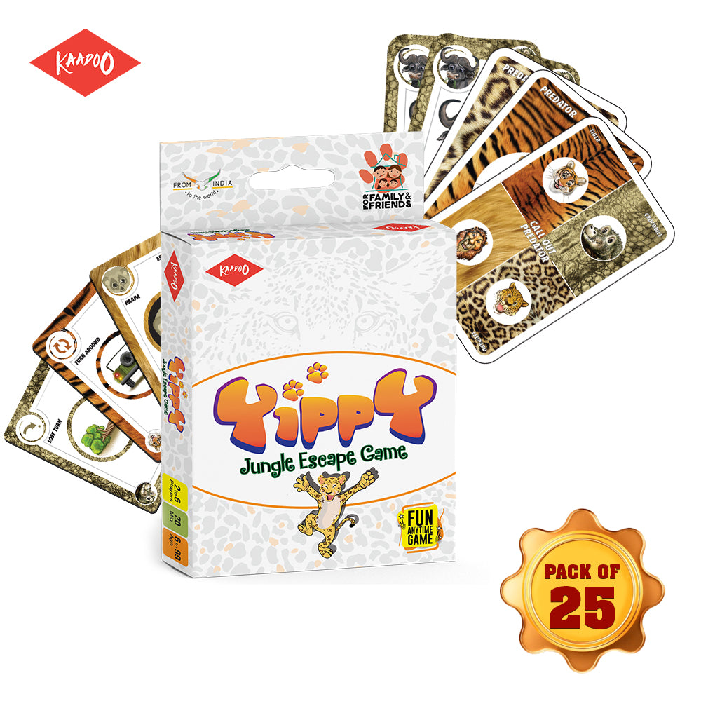 Yippy - Suspense-filled Animal Card Game (Pack of 25)