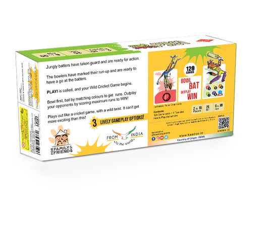 JUNGLY Wild Cricket Card Game - Bowl. Bat. Outplay. Win