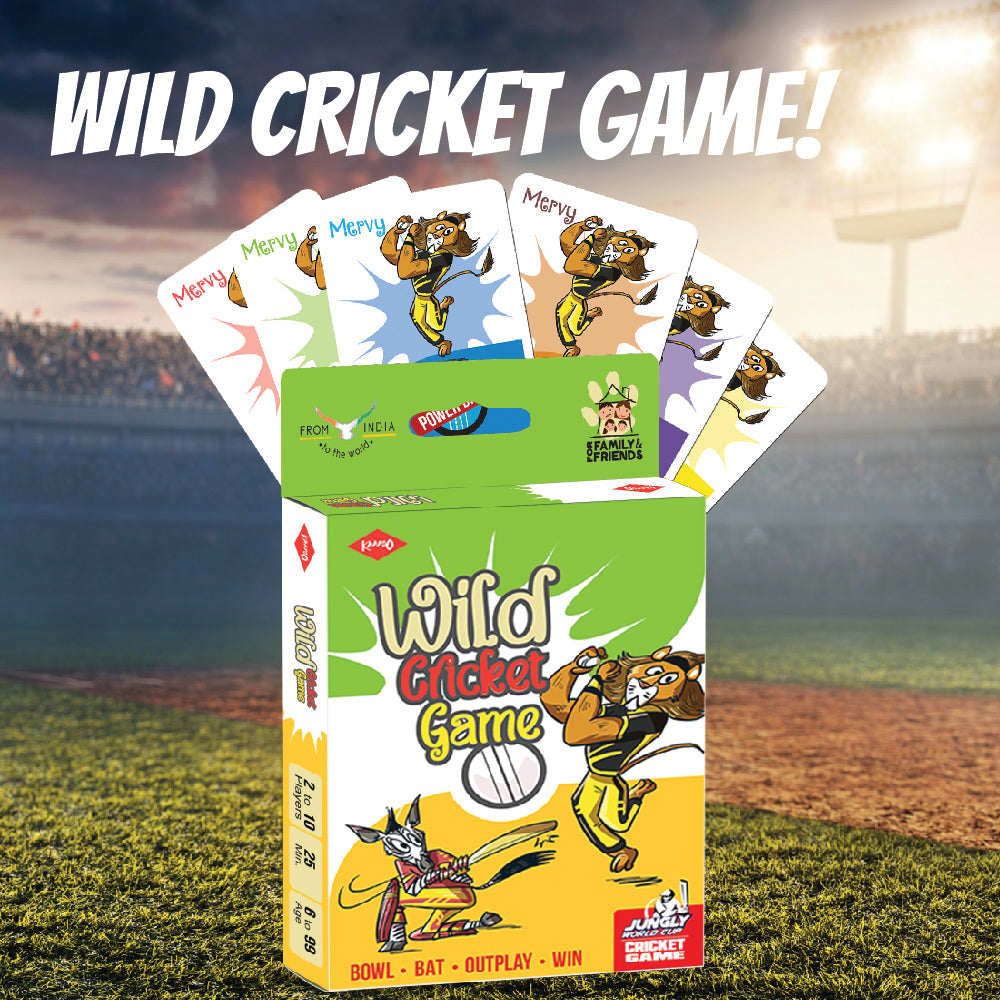 Combo 4 - JUNGLY Wild Cricket Card Game pack - Mystery Goodies Included