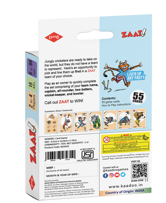 ZAAT! Card Game - Line-Up Your JUNGLY ZAAT Team! - Mystery Goodies Included