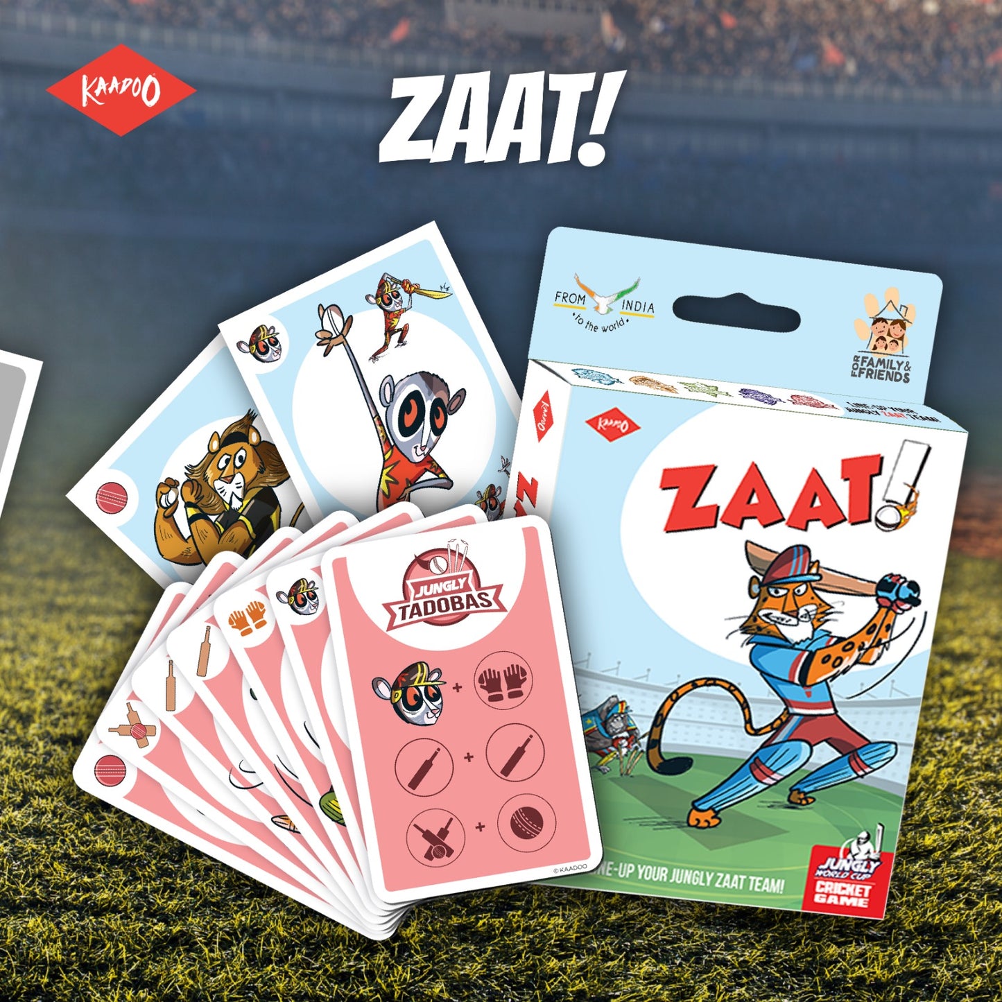 Get 2 for 1 - ZAAT! and POWER BLAST! - Jungly Cricket Card Games - Limited Time Deal